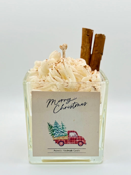Merry Christmas Candle – Handmade Christmas Coffee Delight
